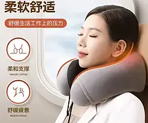 Подушка для подорожжої Memory foam, Подушка-бублик з ефектом меморі для подорожей, фото 4