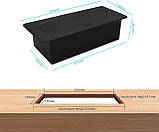 Прихована подвійна розетка вбудована в стільницю висувна + 2 входи USB 2.1 - Чорна Loft, фото 10