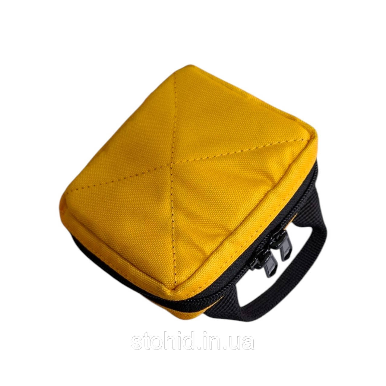 Мініатюрна жовта ампульниця на 18 комірок,  військова медична тактична на 18 ампул Стохід на липучці для бойових медиків ЗСУ, фото 1