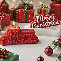 Молд для свічки «Веселого Різдва!», дуже м'який та еластичний силікон. Ок. 14 см