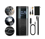 Компресор для автомобіля портативний насос для шин з акумулятором 6000 мАг Vc-027 4 насадки, інфлятор, фото 4