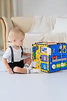 Развивающий куб 30Х30Х30 Разноцветный Бизикуб для детей для мелкой моторики