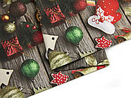 Скатертина тефлонова Королева Ночі (Duck) | 120х170 | Новорічна абстракція на коричневому, фото 4