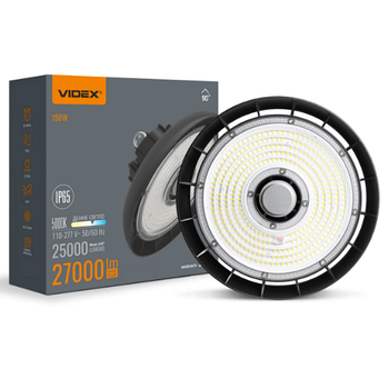 LED Світильник висотний 150W 5000К 27000Lm 220V чорний ХайБей VL-HB01-1505B Videx