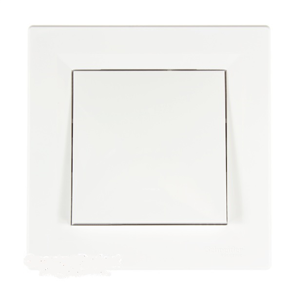 Вимикач У ЗБОРІ одноклавішний білий з рамкою Шнайдер ASFORA (EPH0100121)