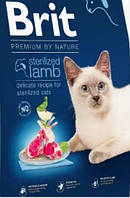 Brit Premium by Nature Cat Sterilized 500г ( с ягненком 26% )