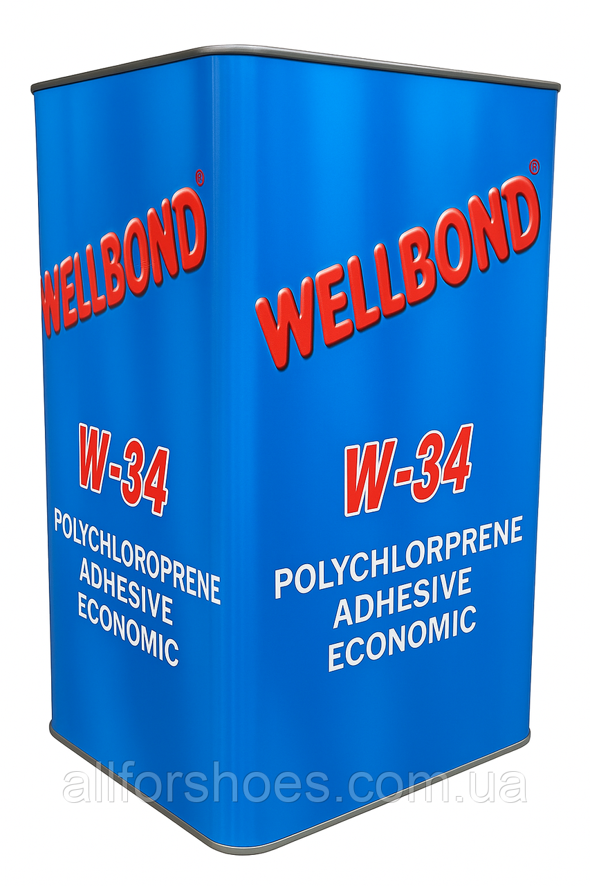Wellbond W-34 клей наїріт для, автомобільної оббивки, взуття, виробів зі шкіри.
