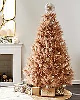 Декоративна святкова штучна ялинка з металевою підставкою TALBOT 180 см світло-коричнева