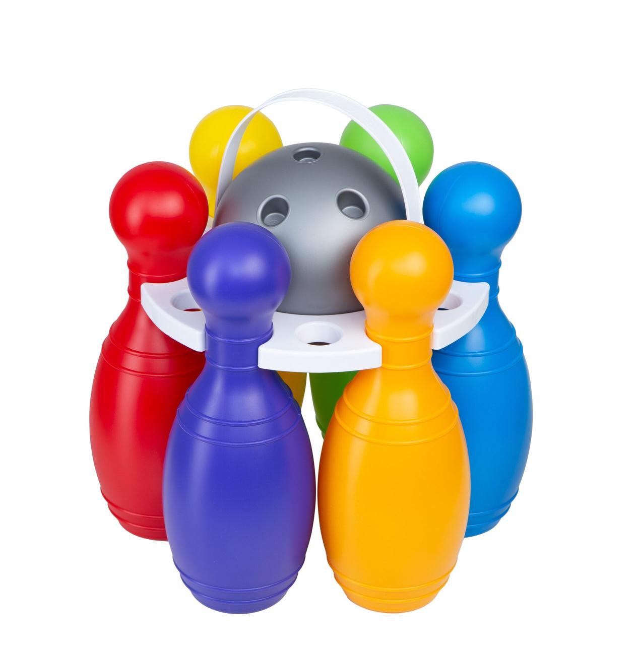 Гра Боулінг набір  дитячий кеглі з кулею на підставці, фото 1