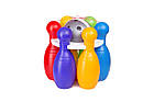 Гра Боулінг набір  дитячий кеглі з кулею на підставці, фото 4