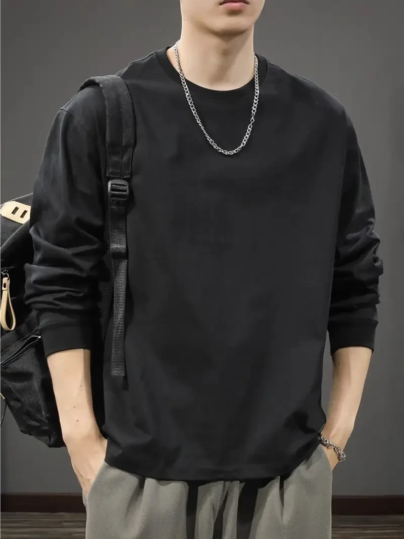 Чоловічий лонгслів однотонний бавовна SV103 | Чоловічий реглан | Чоловічий світшот однотонний | Чоловіча футболка з довгим рукавом