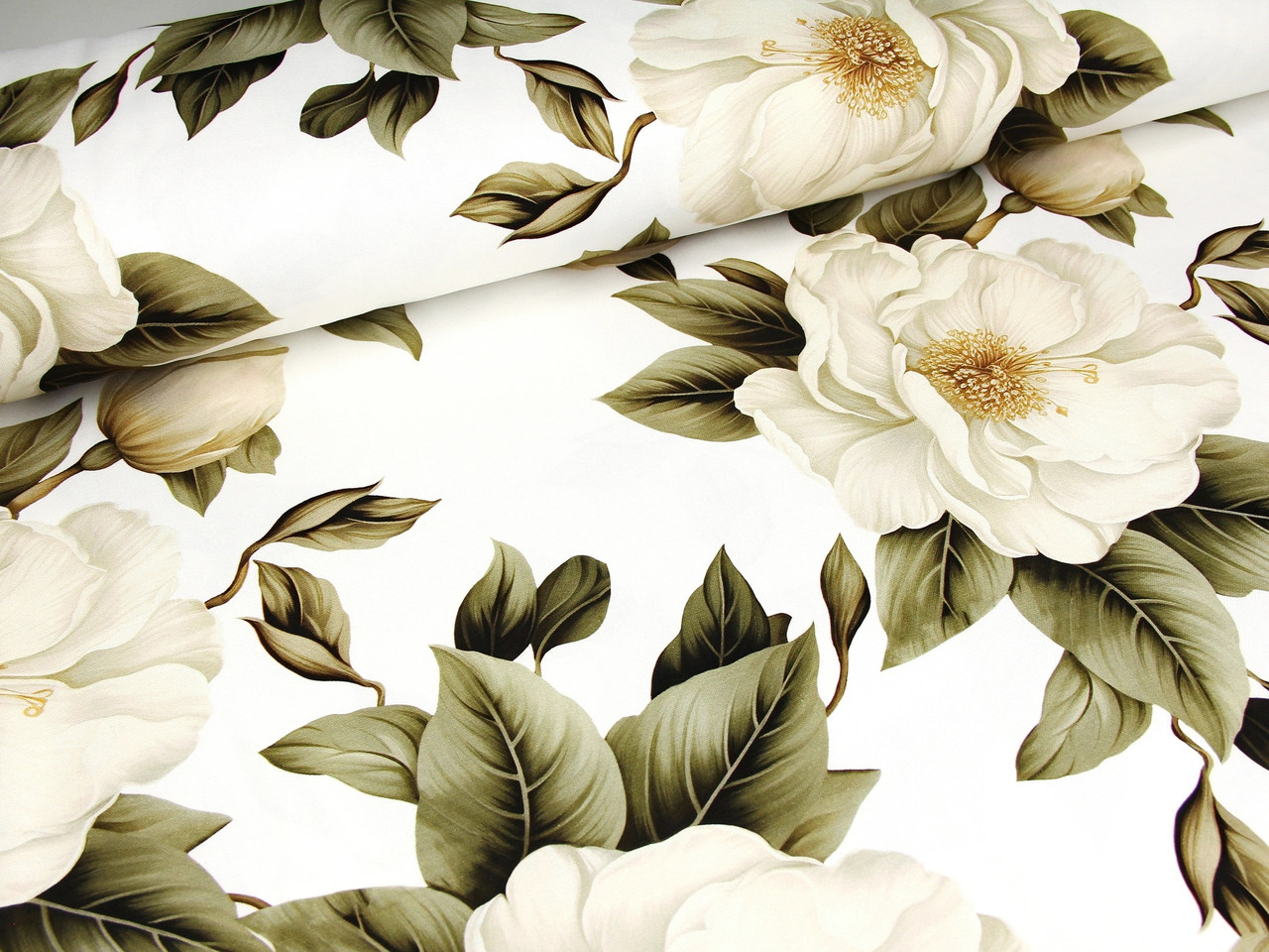 Скатертина тефлонова Королева Ночі (Duck) | 120х170 | Квіти на білому, фото 1