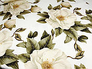 Скатертина тефлонова Королева Ночі (Duck) | 120х170 | Квіти на білому, фото 2