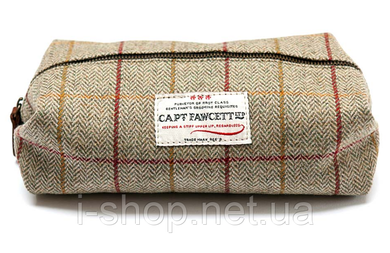 Косметичка з бавовняної тканини   Captain Fawcett Tweed Wash Bag