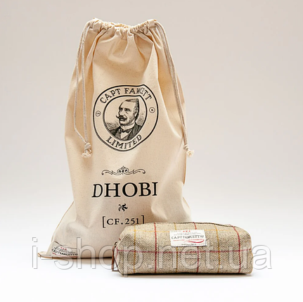 Косметичка з бавовняної тканини   Captain Fawcett Tweed Wash Bag, фото 2