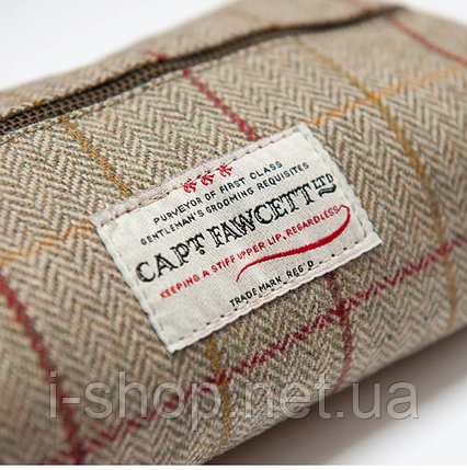 Косметичка з бавовняної тканини   Captain Fawcett Tweed Wash Bag, фото 3