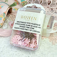 Булавки цвяшки кравецькі BOHIN, 55 х 42 мм, з плоскою головкою "Зірка" ( 100 шт.)