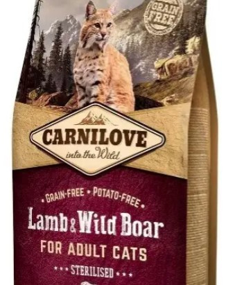 Carnilove Cat Sterilised 250г (с кабаном  35% и ягненком 24% )