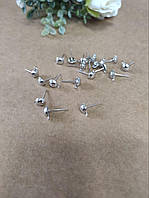 Основа заготовка для сережок "Гвоздик" 15*6мм. сталевий (пара)