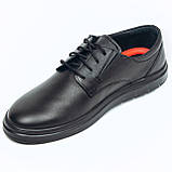 Чоловічі туфлі Mida чорні шкіряні на шнурівці демісезонні 111971(16) розмір 40, фото 8