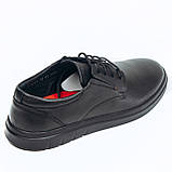 Чоловічі туфлі Mida чорні шкіряні на шнурівці демісезонні 111971(16) розмір 40, фото 7