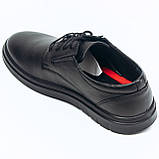 Чоловічі туфлі Mida чорні шкіряні на шнурівці демісезонні 111971(16) розмір 40, фото 5