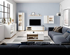 Полиця Perfect Home Арко / Arco 138 Білий глянець/дуб грандсон (PFH-091039), фото 4