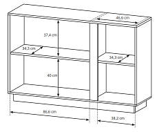 Комод Perfect Home Арко / Arco 3-дверний 3D/138 Дуб артизан/графіт (PFH-091062), фото 4