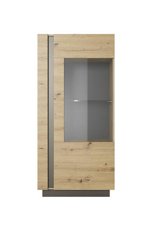 Вітрина низька Perfect Home Арко / Arco 1-дверна 1D1W/72 Дуб артизан/графіт (PFH-091060), фото 1