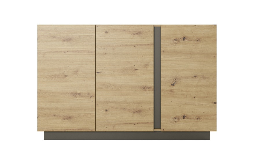 Комод Perfect Home Арко / Arco 3-дверний 3D/138 Дуб артизан/графіт (PFH-091062)