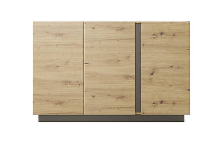 Комод Perfect Home Арко / Arco 3-дверний 3D/138 Дуб артизан/графіт (PFH-091062), фото 1