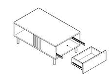Стіл журнальний Perfect Home Мадіс / Madis 100 Дуб артизан/антрацит (PFH-091071), фото 4
