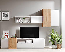 Стінка Perfect Home 3Д / 3D Білий/дуб крафт золотий (PFH-091048)