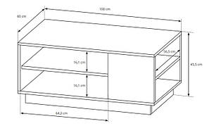 Стіл журнальний Perfect Home 3Д / 3D 100 Білий/дуб крафт золотий (PFH-091043), фото 3