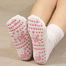 Жіночі турмалінові шкарпетки з антиковзними гумками на підошві Т63453 35-39 міцні оздоровчий ефект. Топ! Білий