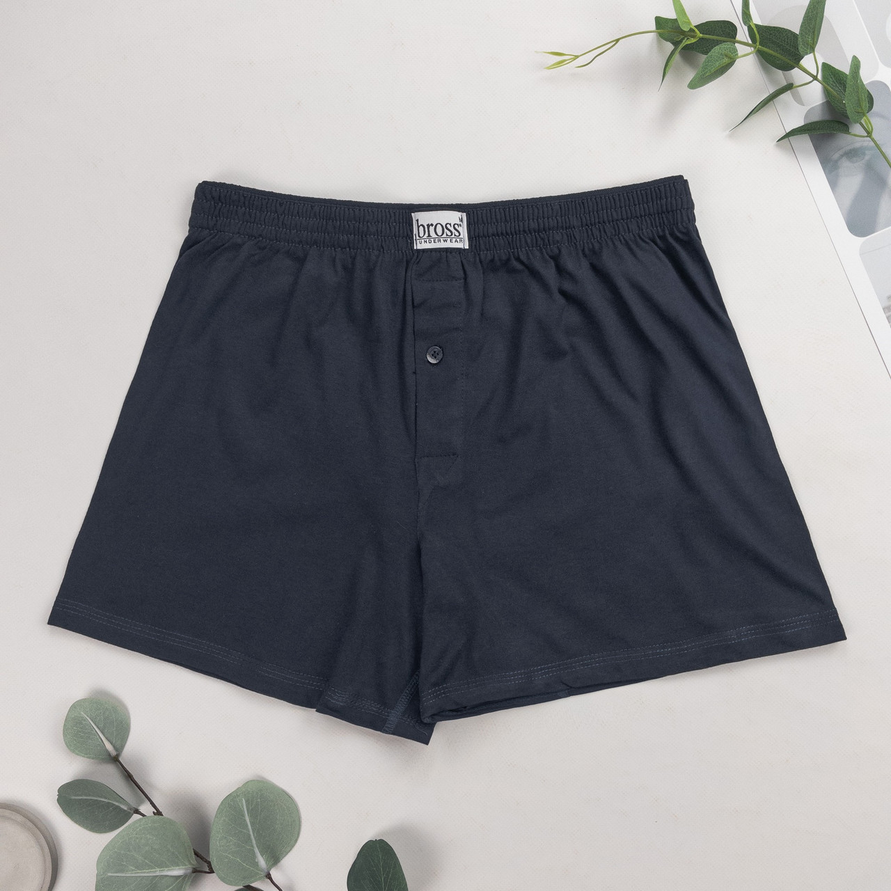 Труси чоловічі сімейки темно-сині BROSS Туреччина M, L, XL, 2XL | 1 шт.