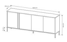 Комод Perfect Home Даст / Dast 4-дверний 4D/203 Беж (PFH-091004), фото 4
