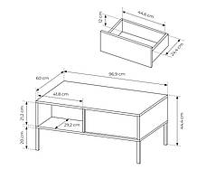 Стіл журнальний Perfect Home Даст / Dast 97 Беж (PFH-091001), фото 4