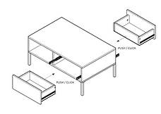 Стіл журнальний Perfect Home Даст / Dast 97 Беж (PFH-091001), фото 5