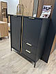 Комод високий Perfect Home Ларс / Lars 2-дверний з 2 шухлядами 2D2S/104 Антрацит (PFH-091020), фото 9