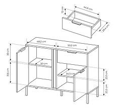 Комод Perfect Home Ларс / Lars 2-дверний з 1 шухлядою 2DS/104 Антрацит (PFH-091017), фото 4