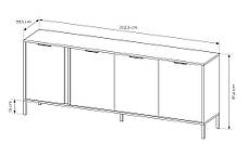 Комод Perfect Home Ларс / Lars 4-дверний 4D/203 Антрацит (PFH-091019), фото 5