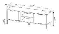 Тумба під телевізор Perfect Home Ларс / Lars 2-дверна 2D/153 Антрацит (PFH-091023), фото 5