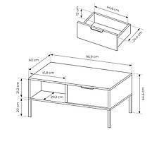 Стіл журнальний Perfect Home Ларс / Lars 97 Антрацит (PFH-091022), фото 4