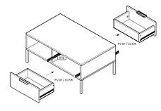 Стіл журнальний Perfect Home Ларс / Lars 97 Антрацит (PFH-091022), фото 5