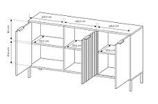 Комод Perfect Home Рейв / Rave 3-дверний 3D/153 Беж/вікінг (PFH-091088), фото 4