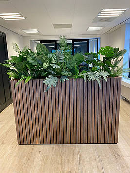 Високе кашпо для зонування простору, з дерева 1200х1000х300 мм