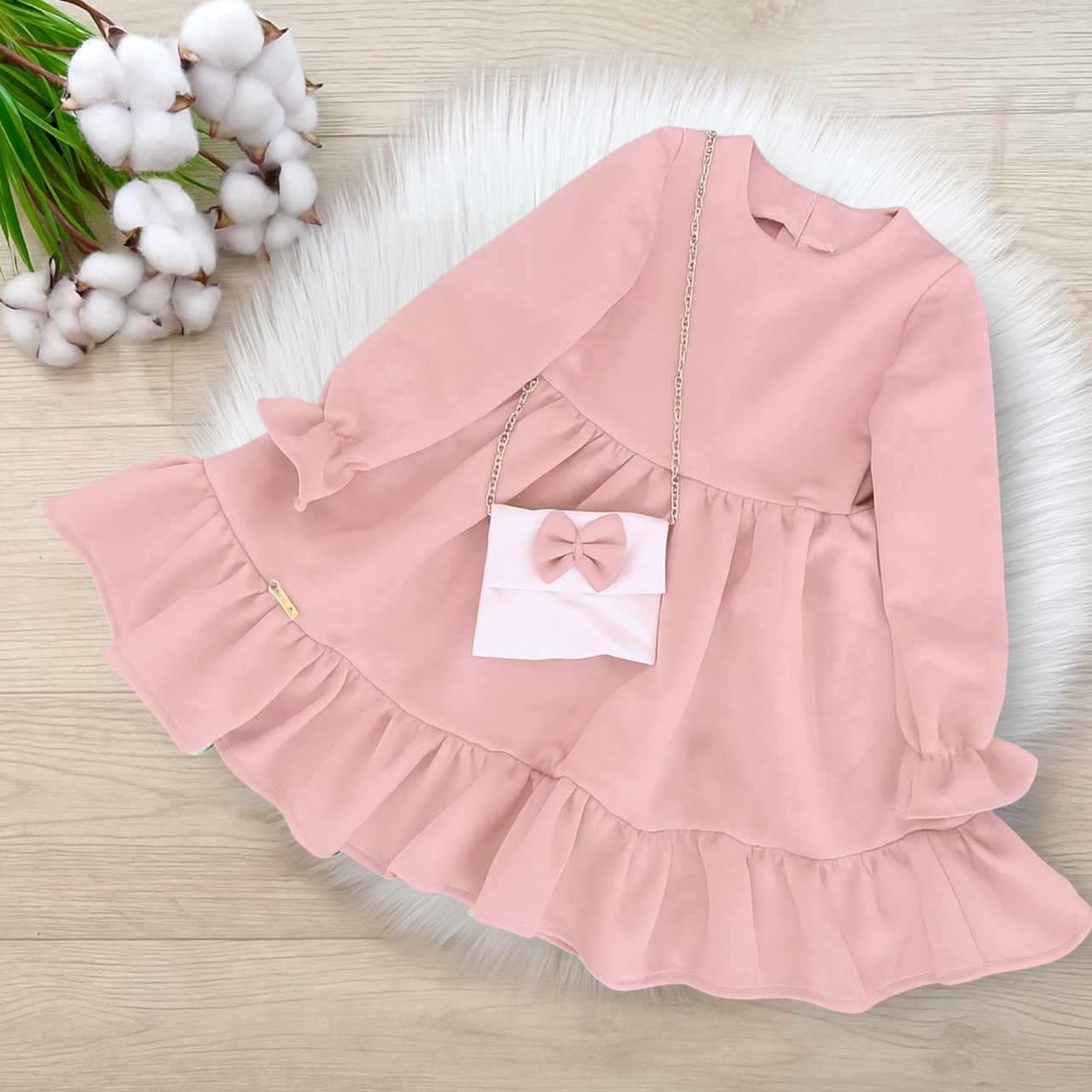 Сукня на дівчинку 116 см Замш 003688 темна пудра