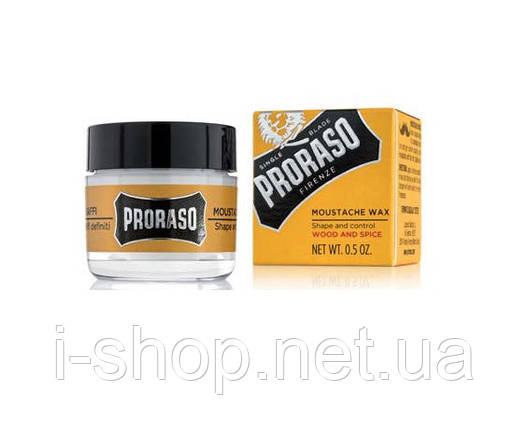 Віск для догляду за вусами Proraso Mustache wax 15ml, фото 1