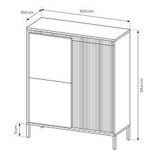 Комод високий Perfect Home Сенсо / Senso 3-дверний 3D Чорний (PFH-091134), фото 4